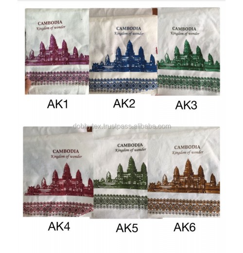 Phanom Penh , Siem reap Cambodia Angkor Pattern cotton fabric for shirting width 44/45 inches Phanom Penh , Siem reap Cambodia Angkor Pattern cotton fabric for shirting width 44/45 inches